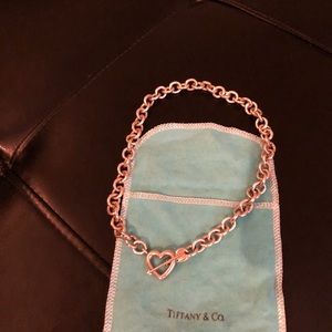Tiffany &Co. Chunk Chain Heart Necklace